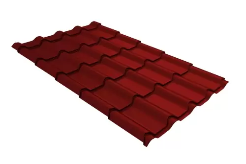 Металлочерепица камея 0,5 Satin RAL 3011 коричнево-красный