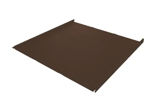 Фальц двойной стоячий Line Grand Line 0,5 Satin Matt с пленкой на замках RAL 8017 шоколад