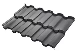 Модульная металлочерепица BUDMAT Rialto D-Matt RAL 7024 Графитовый