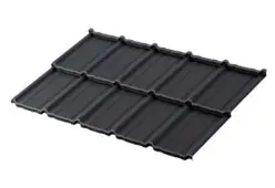 Модульная металлочерепица BUDMAT Como Microwave D-Matt RAL 7016 Антрацитовый