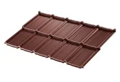 Модульная металлочерепица BUDMAT Como Microwave Х-Matt Коричневый 384