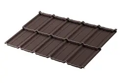 Модульная металлочерепица BUDMAT Como Standart D-Matt RAL 8019 Серо-коричневый