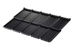 Модульная металлочерепица BUDMAT Como Standart IDEAL-Matt RAL 7021 Темно-антрацитовый 534