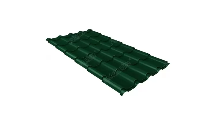 Металлочерепица камея 0,5 PE RAL 6005 зеленый мох