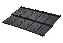 Модульная металлочерепица BUDMAT Murano IDEAL-Satin RAL 7021 Темно-антрацитовый 534
