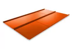 Фальцевая кровля Budmat Кликфальц Prime Click L RAL 2004 Чистый оранжевый