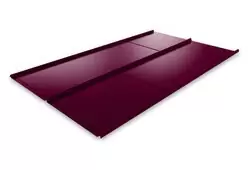 Фальцевая кровля Budmat Кликфальц Prime Click L RAL 3005 Винно-красный