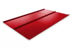 Фальцевая кровля Budmat Кликфальц Prime Click L RAL 3020 Транспортный красный