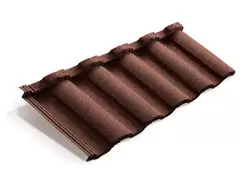 Композитная черепица Metrotile Roman 1280*410 мм Бордо