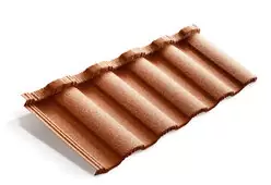 Композитная черепица Metrotile Roman 1280*410 мм Коралловый