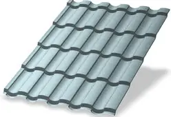 Металлочерепица МеталлПрофиль Макси PURMAN Galmei Сиреневый металлик