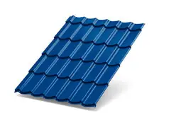 Металлочерепица МеталлПрофиль Супермонтеррей NormanMP RAL 5005 Сигнальный синий