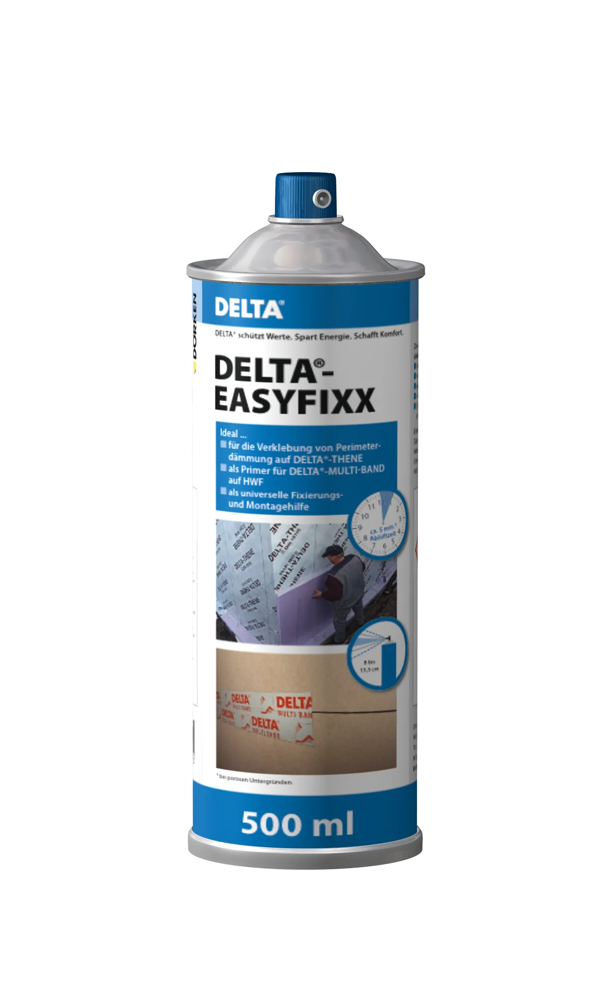 Клей-спрей/грунтовка Delta-Easyfixx полимерный для пористых оснований перед применением клеящих лент, баллон (500мл)