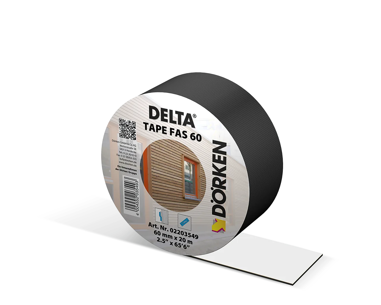 Лента Delta-Tape Fas 60 односторонняя для проклейки нахлестов фасадных мембран Delta семейства Fassade (20мх60мм)