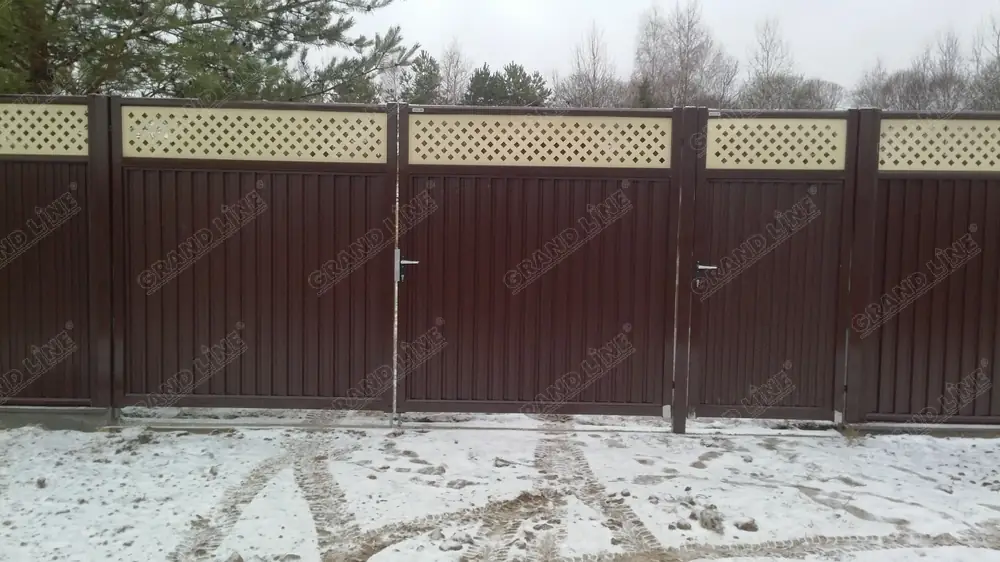 Слайд #2 | Калитка Estet Plus 2,0х1 RAL 8017/1014